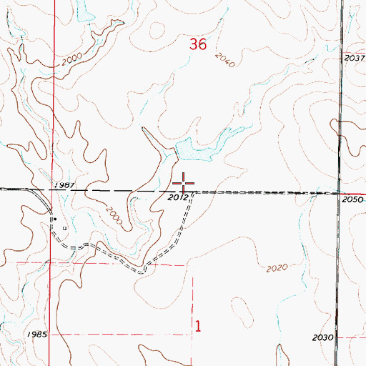 Topographic Map of Nichols Number 1 Dam, SD