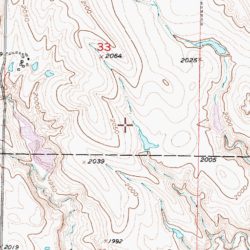 Topographic Map of Dalhke Ranch Number 2 Dam, SD