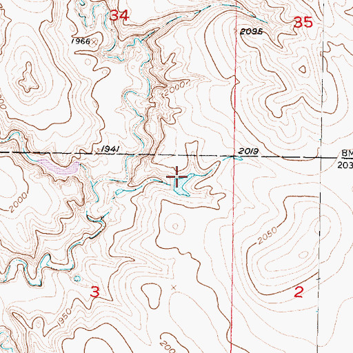 Topographic Map of Dalhke Ranch Number 3 Dam, SD