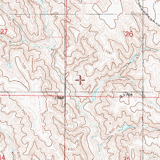 Topographic Map of DeJongs Brothers 8 Dam, SD