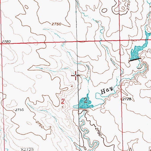 Topographic Map of Lee Crower Dam Number 1, SD