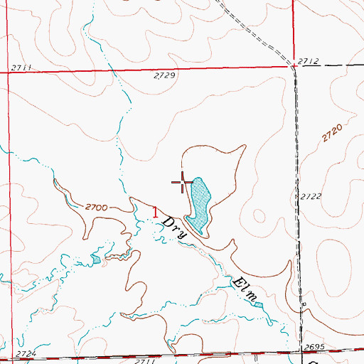 Topographic Map of George Levin Dam Number 1, SD