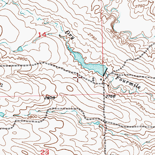 Topographic Map of Carl Lungren Dam Number 1, SD