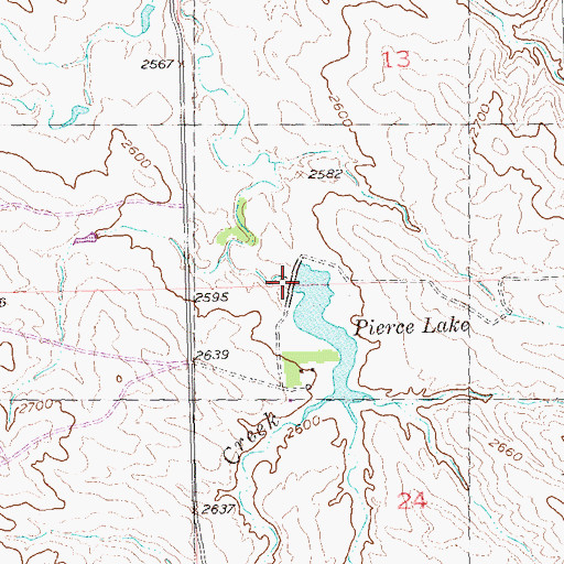 Topographic Map of Pierce Dam, SD