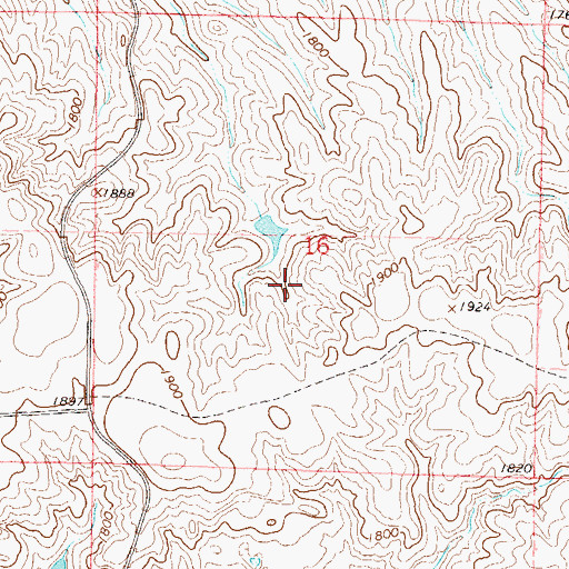 Topographic Map of Lindia Sattler Dam, SD