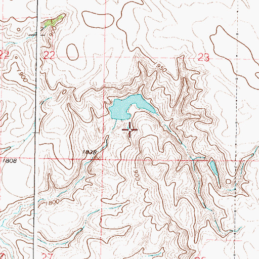 Topographic Map of Leo Berens Dam, SD