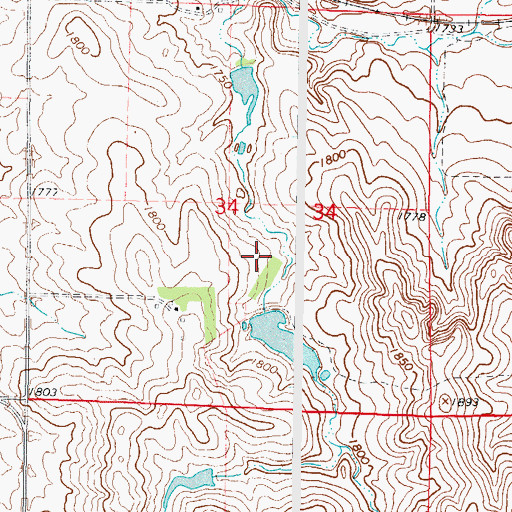 Topographic Map of Walter Schlomer Dam, SD