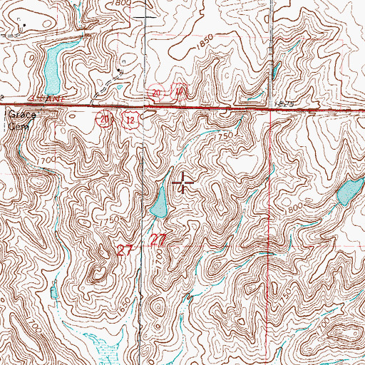Topographic Map of A W Spiry Dam, SD