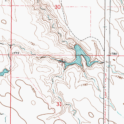 Topographic Map of Williams 783 Dam, SD