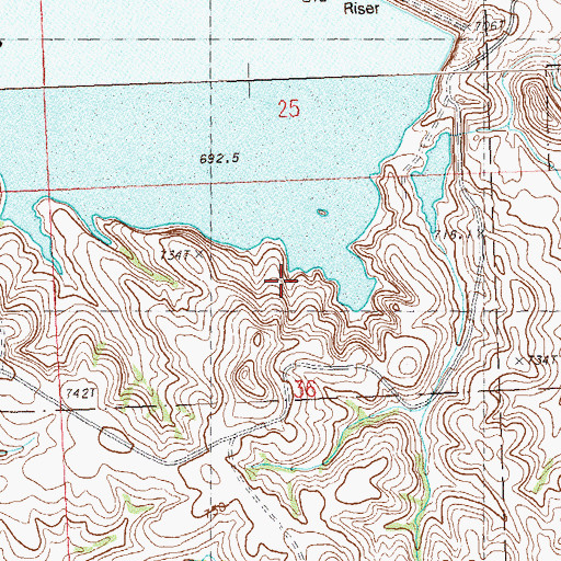 Topographic Map of Shadehill Dike Number 1, SD