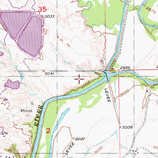Topographic Map of Belle Fourche Diversion Dam, SD