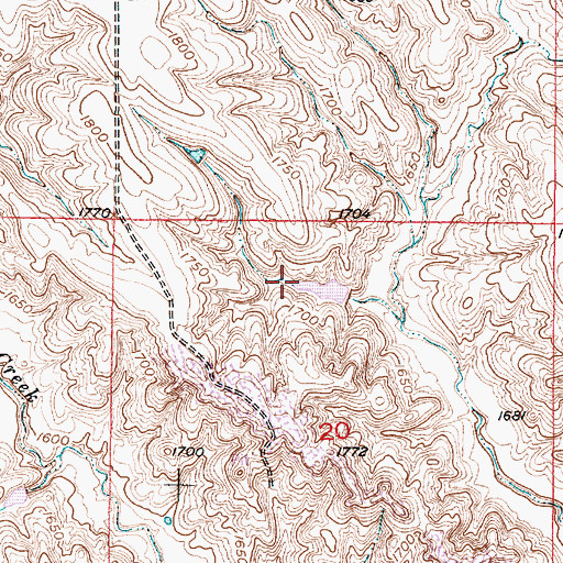 Topographic Map of Bruck Herman Dam, SD