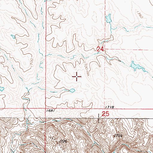 Topographic Map of Dale Ellis Dam, SD