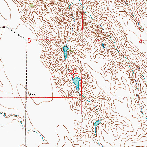 Topographic Map of Gus Allen 2 Dam, SD