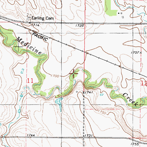 Topographic Map of Lee Anderson Dam, SD