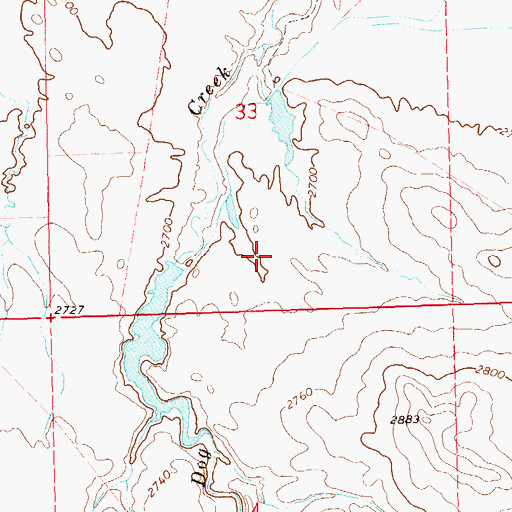 Topographic Map of Prairie Dog Creek Dam, SD