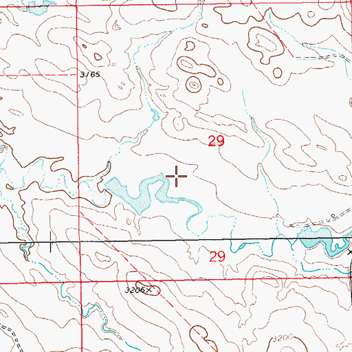 Topographic Map of Deer Dam, SD