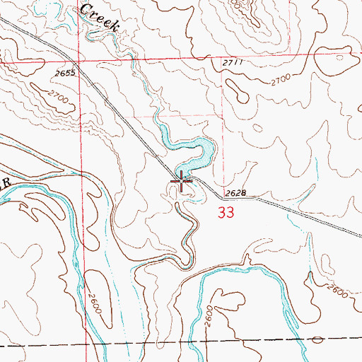 Topographic Map of Road Dam, SD