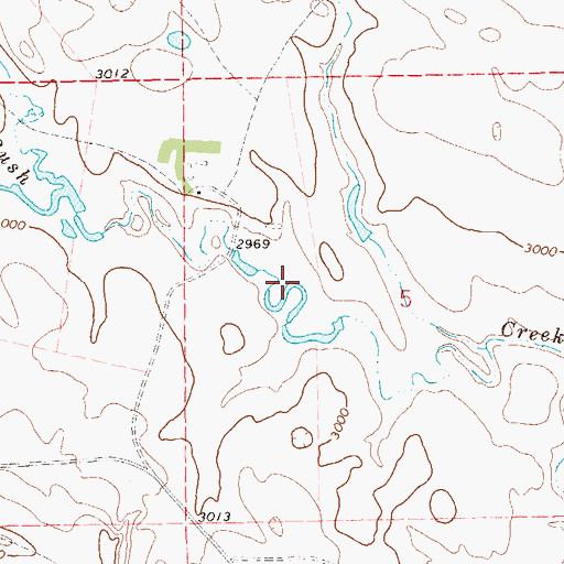 Topographic Map of Clanton Spreader Dam, SD