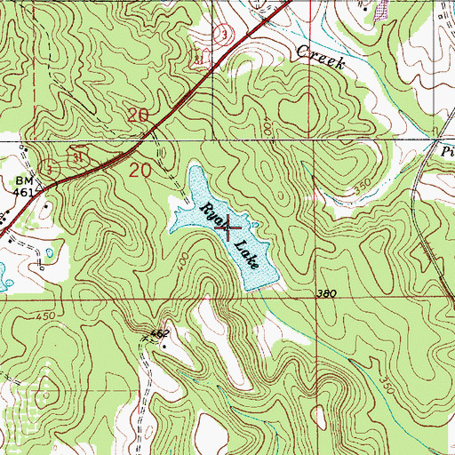 Topographic Map of Ryals Lake, AL