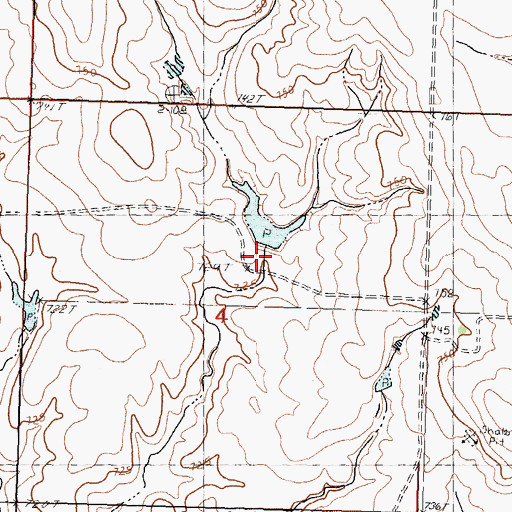 Topographic Map of Walter Miller Number 1 Dam, SD