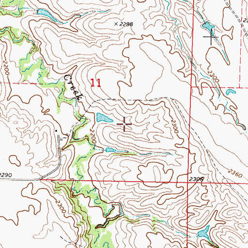 Topographic Map of Schmidt Road Number 1 Dam, SD