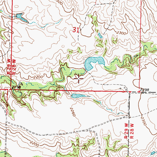 Topographic Map of Jones Eugene Number 1 Dam, SD