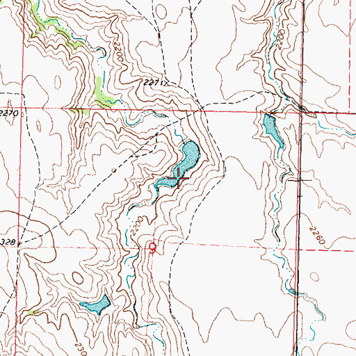 Topographic Map of Krogman Louie Number 1 Dam, SD