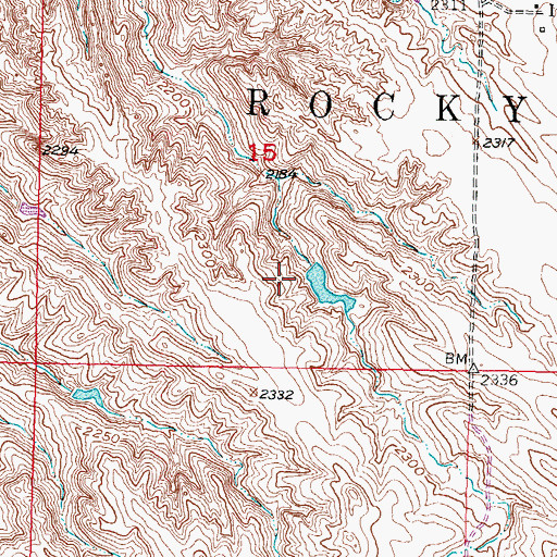 Topographic Map of Iwan O M Number 3 Dam, SD