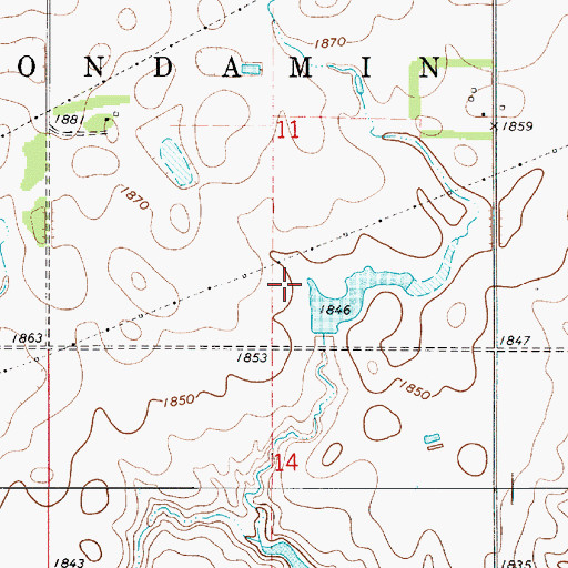 Topographic Map of A Heezen Dam, SD