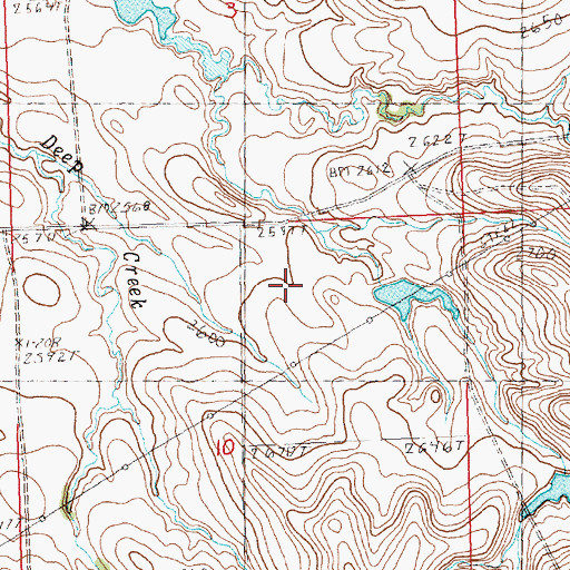 Topographic Map of Kirk Cordes Dam, SD