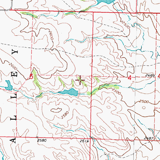 Topographic Map of Banek Number 1 Dam, SD