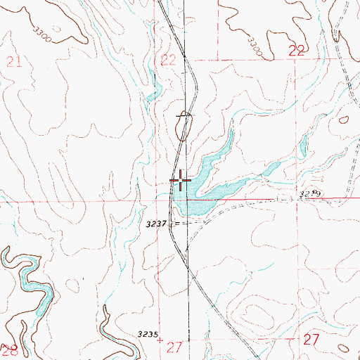Topographic Map of Dunn Road Dam, SD