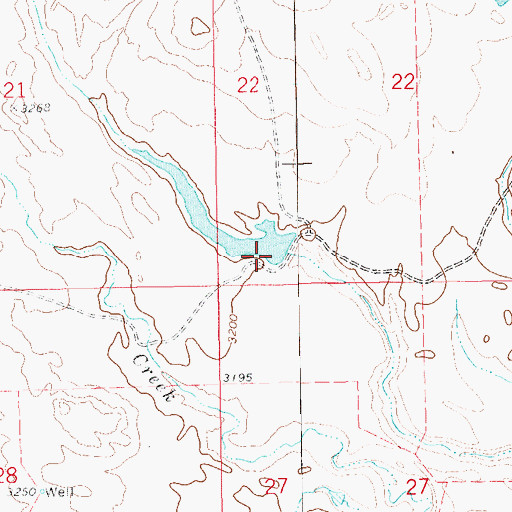 Topographic Map of Fox Irrigation Dam, SD