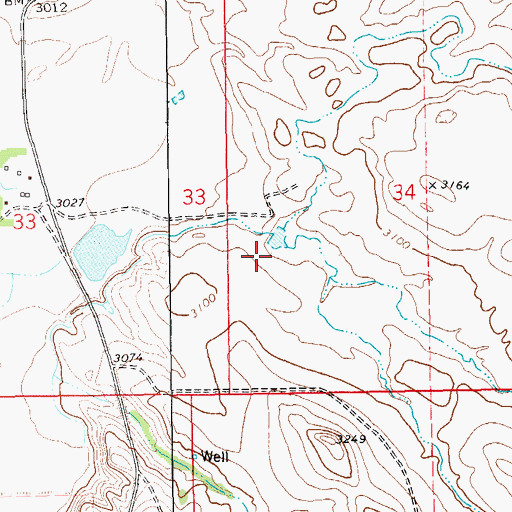 Topographic Map of Pauls Irrigation Dam, SD