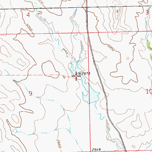 Topographic Map of West Butte Dam, SD