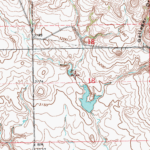 Topographic Map of Sterns Number 2 Dam, SD