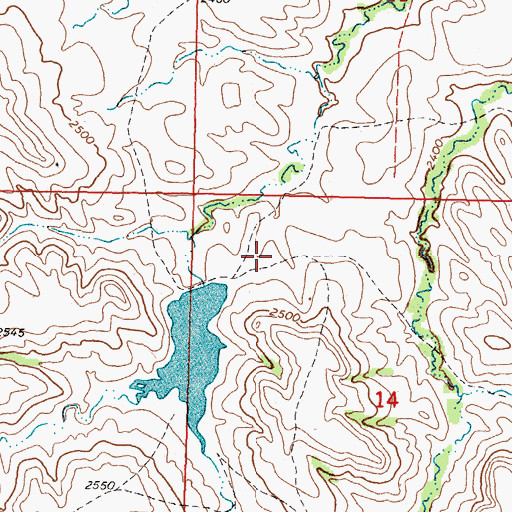 Topographic Map of Adrian Number 1 Dam, SD