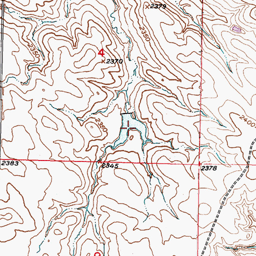 Topographic Map of England Number 5 Dam, SD
