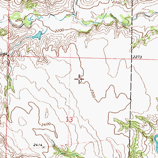 Topographic Map of Adrian Number 2 Dam, SD
