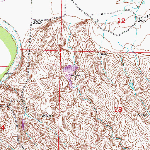 Topographic Map of Word Number 1 Dam, SD