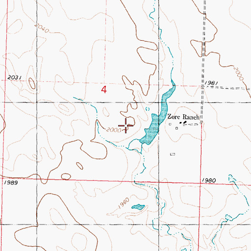 Topographic Map of Zorc Brothers Number 2 Dam, SD