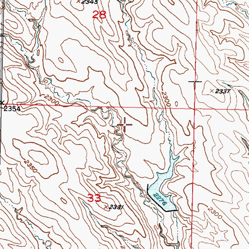 Topographic Map of England Number 5 Dam, SD