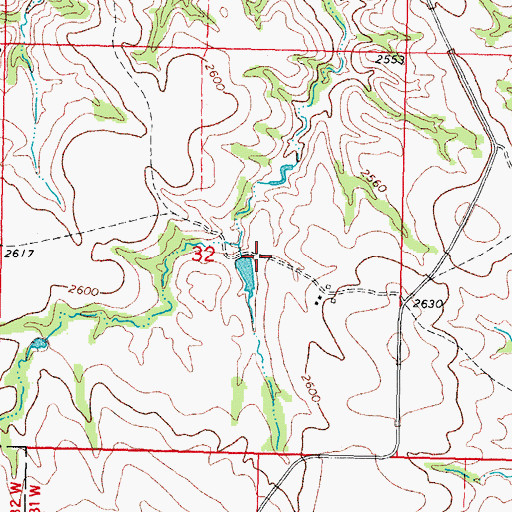 Topographic Map of Junior Schmidt Number 1 Dam, SD