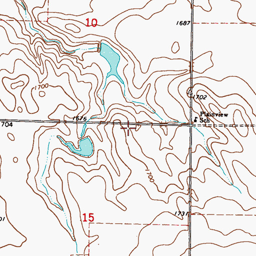 Topographic Map of Al Reddin Dam, SD