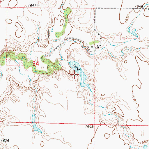 Topographic Map of Rufus Gray Dam, SD