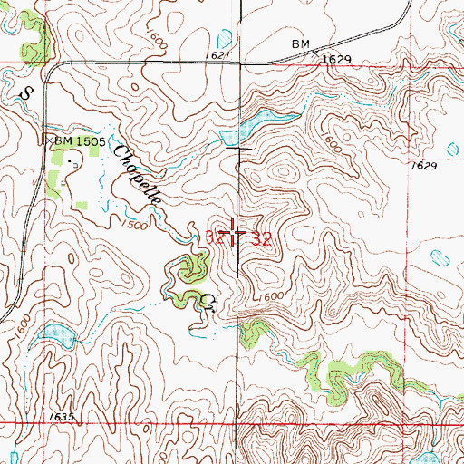 Topographic Map of Etzkorn Dam, SD