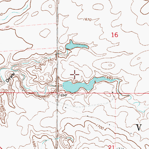 Topographic Map of Lynn Beals Dam, SD