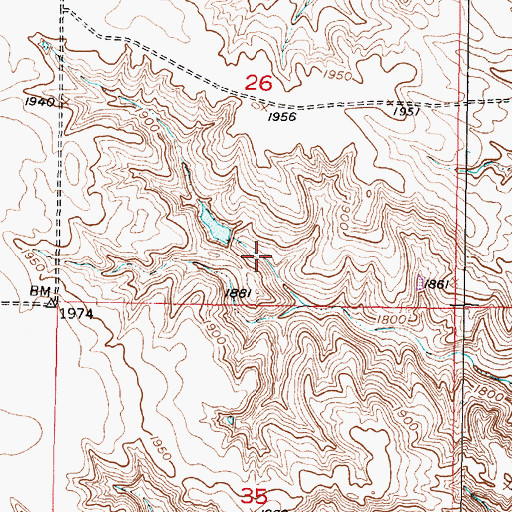 Topographic Map of White River Grazing Association Number 2 Dam, SD