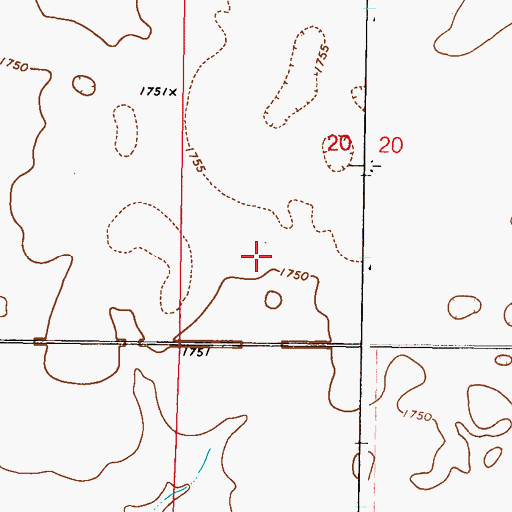 Topographic Map of Koskan Dam, SD